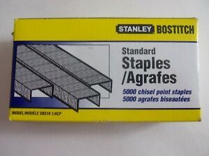 Standard Size Staples - 5000 Staple Refill Stanley Bostitch Yellow box
