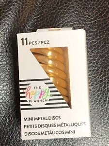 The Happy Planner Mini  Metal  Discs 11/Pkg- Gold Heart New