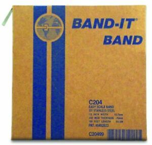 BAND-IT C20499 201 Stainless Steel Bright Annealed Finish Band 1/2&#034; Width X 0...