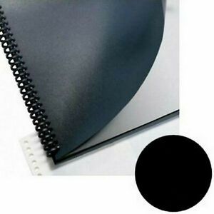 100 Pack of Black Leatherette Binding Covers - 15 pt - 8.5&#034; X 11&#034;