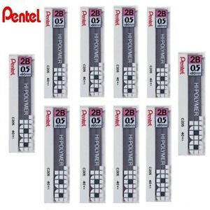 *Pentel HI-POLYMER 2B 0.5mm*60mm Pencil Lead C205 x 10 Packs / lot