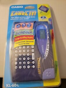 CASIO EZ- LABEL IT! LCD PRINTER MAKER KL-60-L NEW COMPACT TAPE SYSTEM LABELMAKER