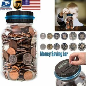LCD Electronic Digital Counting Coin Bank Money Saving Box Pro Jar Counter Bank