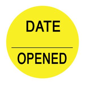 NEV&#039;S DFW-0028 Date __ Opened Label 3/4&#034; circle