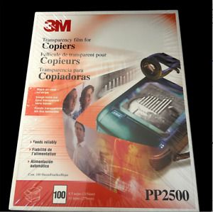 New 3M PP2500 Transparency Film for Copier 100 sheets 8.5 x 11