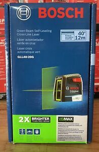 BOSCH GLL40-20G 40&#039; Self Leveling Cross Line Laser Green Beam OPEN BOX