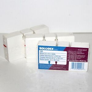 NEW Sealed 3 packs Rolodex refill cards 2 1/4 x 4 blank 1996 300 C24