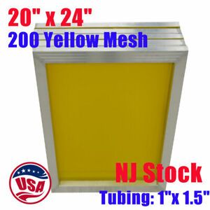 NJ Stock 6Pcs 20&#034; x 24&#034; Aluminum Silk Screen Printing Frame With 200 Yellow Mesh