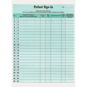 Tabbies  Patient Sign-in Form 14532 14532  - 1 Each