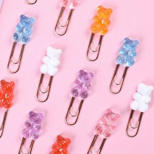 supplies File Clips New Cute Binder Paper Clip Rainbow Bear Decorative Bookmark