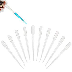 100pcs Plastic Disposable Transfer Pipettes - 3ml Plastic Calibrated Graduated