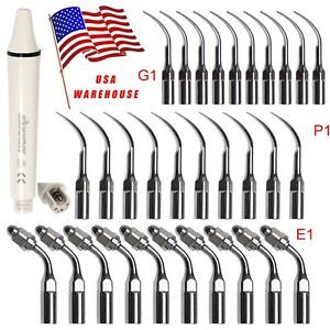 Dental Ultrasonic Scaler Handpiece / 3Types Tips Fit EMS Cavitron FDA