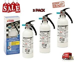 3 pack Fire Extinguisher 5-B:C 3-lb Car Boat Home Office Safety Disposable ship