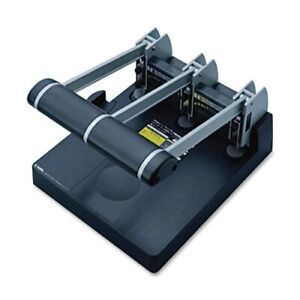 CARL MFG CUI63150 3- Hole Punch  Heavy- Duty- 150 Sheet Capacity  Silver- Blue