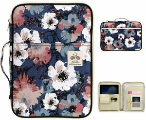 Portfolio Organizer Waterproof Travel Pouch Zippered Case Documents Notebooks
