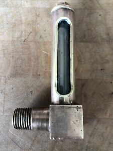 Vintage Brass Hit Miss Sight Gauge