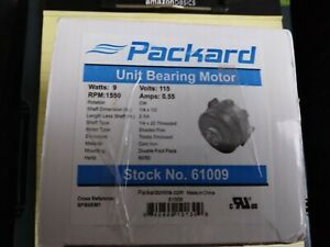 Packard Fan Motor 115V 1550 RPM Clockwise rotation