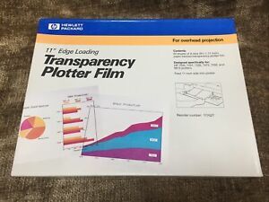 HP A-Size 11&#034; Edge Loading Transparency Plotter Film Overhead Projection 25Sheet
