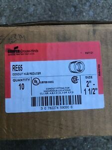 COOPER Crouse-Hinds RE65 Conduit Hub Reducer 2&#034;-1 1/2&#034; Box of 10