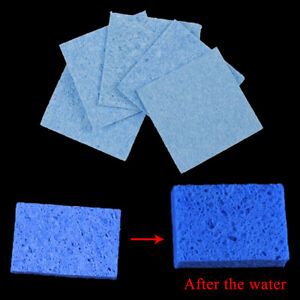 Hand Tool 5pcs 6cm*6cm Soldering Iron Solder Tip Welding Cleaning Sponge PadAA