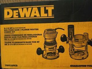 DEWALT Router, Fixed/Plunge Base Kit, Variable Speed, Soft Start, 2-1/4-HP NEW*