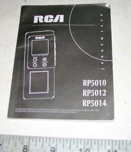 RCA RP5010 RP5012 5014 Digital Voice Recorder Voice Recorder, Instructions ONLY