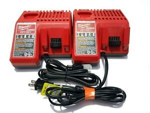 MILWAUKEE 48-59-1812 M12 M18 MULTI VOLTAGE CHARGER / LOT OF 2 / FAST SHIPPING