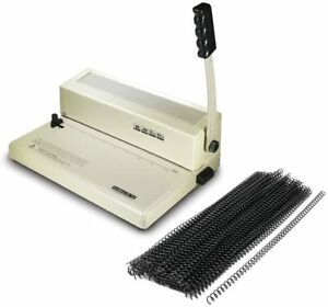 C-12M Binding Machine, 21-Hole, Value Kit 100 PCS 5/16&#039;&#039; Comb Binding Spines, Co