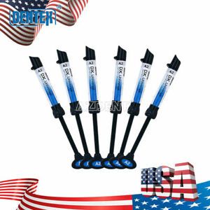 USA 6 Kits Dentex Dental Light Cure Universal Composite Refill A2 Shade 4 g/pc
