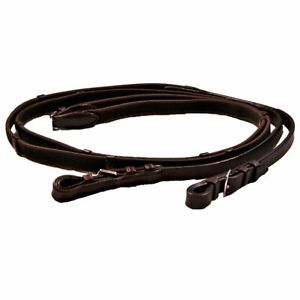 Exselle AERE1712BK56 Woven Rubber Grip Reins Buckle End, Size 56 - Black