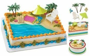 Beach Chair and Umbrella DecoSet Cake Decoration Beach Chair &amp; Umbrella DecoSet
