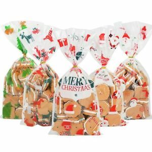 50 pcs Xmas Candy Packaging Bags Cookie Biscuit Gift Bags Christmas bag