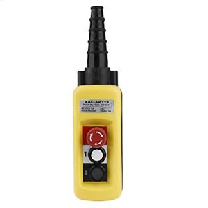 Fafeicy Hoist Button, 2-button Driving Control Switch XAC-A2713 with Emergency