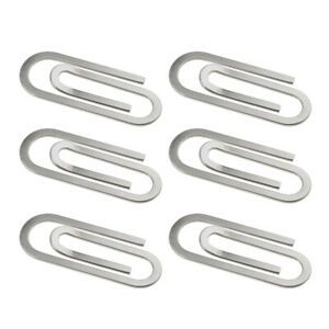 6x / Set Stainless Steel Money Clip with Plastic Money Clip
