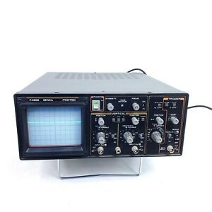 Vintage Oscilloscope Protek Model P-3502 20Mhz Korea No Probes Portable CRT
