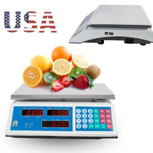 Digital Deli Meat Food Computing Retail Price Scale 66LB Fruit Produce Counting
