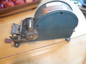 VINTAGE INDUSTRIAL JIFFY AUTOMATIC PACKAGE TAPER METAL TAPE DISPENSER