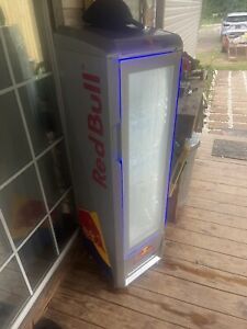 Red Bull Slim Mega Cooler Eco Refrigerator Unit, 5 Foot Tall.