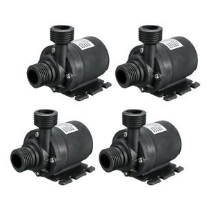 4pcs Super Quiet DC12V Brushless Motor Submersible Water Pump IP68 Black