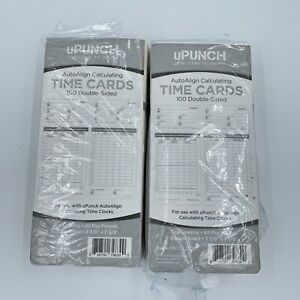 200 Ct uPunch Time Cards Double Sided Auto Align Calculating HNTCL2100