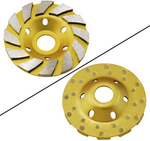 OCR 4&#034; Concrete Turbo Diamond Grinding Cup Wheel Three Row Turbo Cup Disc for 12