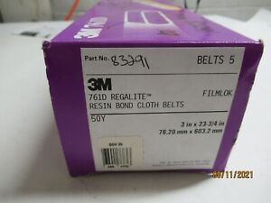 MMM 83291 Regalite Resin Bond Cloth Belt 3x23-3/4 50 Grit (5 Pack)