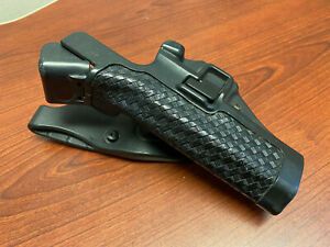 Blackhawk Lv3 Serpa Duty Holster Glock 17 22 31 Basketweave Left Hand 44H100BW-L