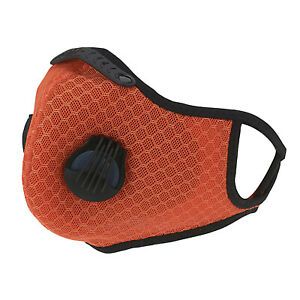 Activated Carbon Orange Face Mask Cycling Reusable Filter Haze Valve Sports USA