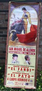 Mexican Bullfight Vinyl Poster 2015 Authentic San Miguel de Allende Toros