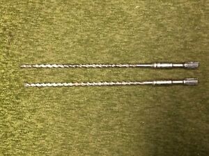 Lot of 2 -  Masonry Drill Bits for rotary hammer (spline mounting)