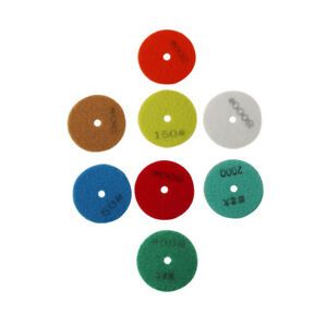 16Pcs 80mm Diamond Polishing Pads Buffing Tool for Concrete Floor 30#~8000#