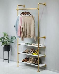 WGX Design For You Industrial Pipe Clothing Rack Wood Garment Rack Pipeline V...