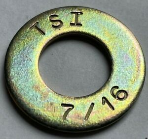 7/16&#034; Screw Size SAE Flat Washer TSI Grade 8 Steel 0.47&#034; ID x .922&#034; OD (2-4-10)