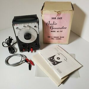 Vtg Belco Solid State Audio Generator Model AG-761 Sine And Square Wave 19Hz-220